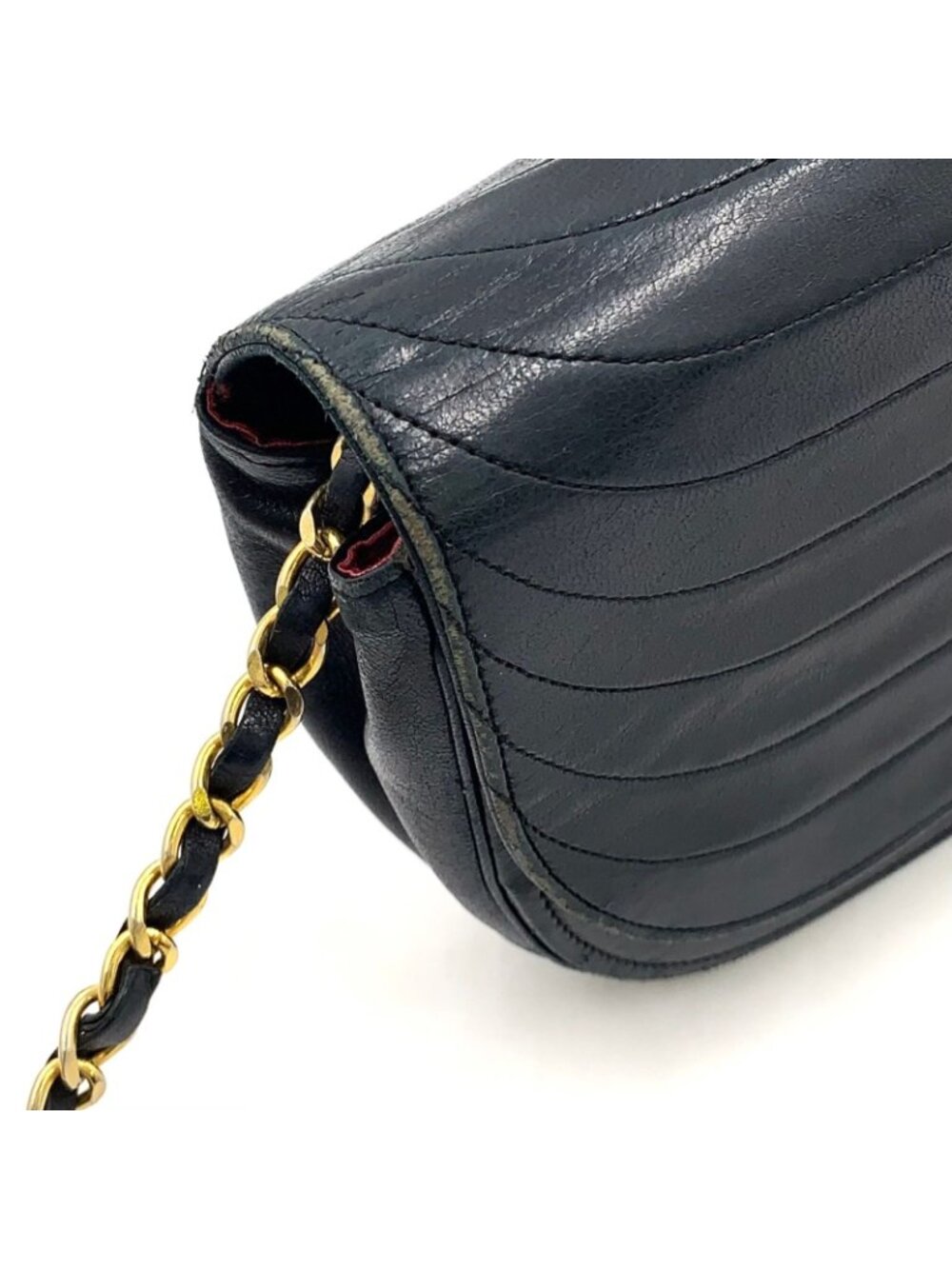 Chanel Half Moon Unknown Lambskin Black Shoulder Bag Gold - Picture 13 of 15